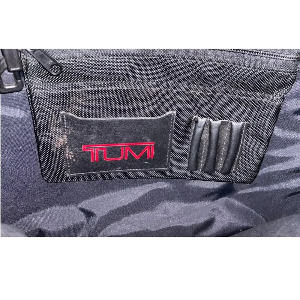 TUMI Black Nylon Business Laptop Briefcase Messenger Bag